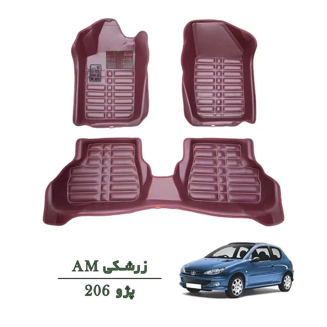 کفپوش چرم درجه یک خودرو 206 مدل 3D