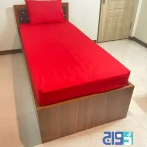 روتختی کشدار 1.5 نفره ساده تک رنگ (قرمز)