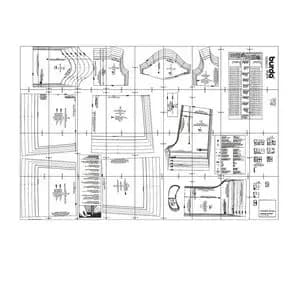 الگو خیاطی لباس نوزادی بوردا کیدز کد 9371 سایز 3 ماه تا 2 سال متد مولر