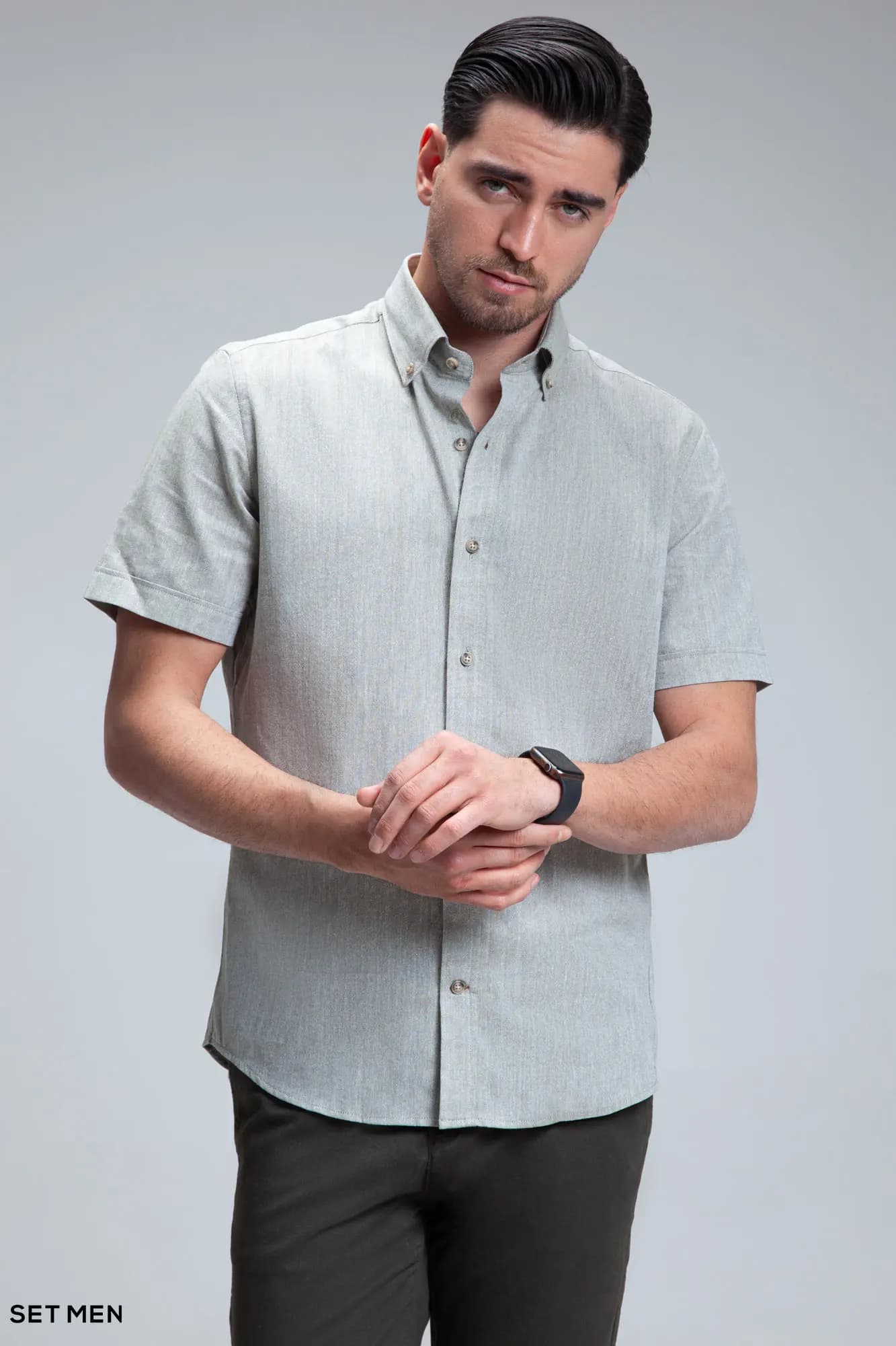 پیراهن مردانه آستین کوتاه لینن