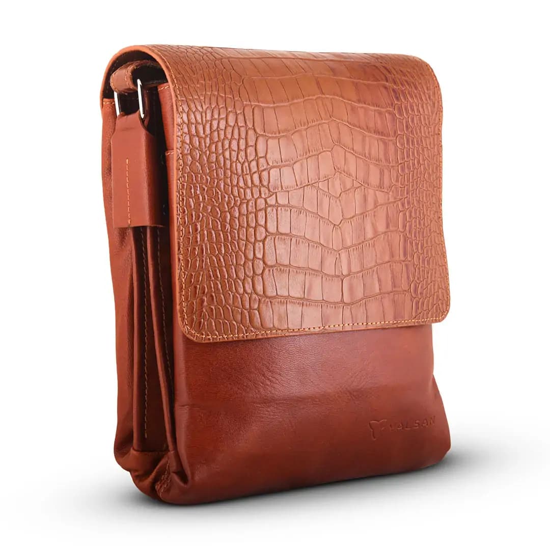 کیف دوشی مردانه چرم یلسان مدل رادمان کد 044-GC