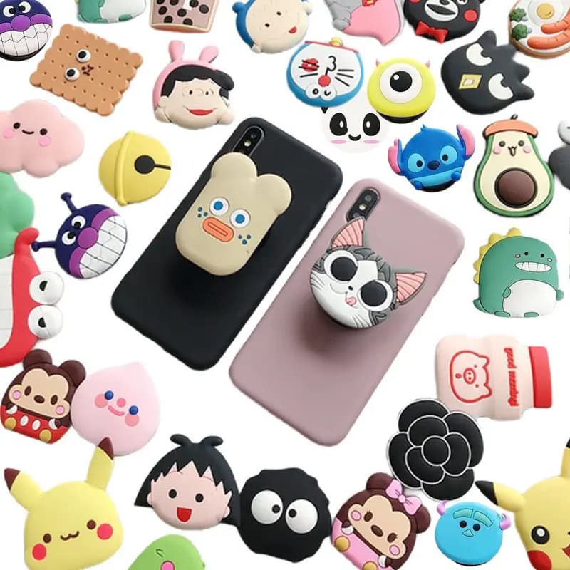 پاپ سوکت سه بعدی سیلیکونی با بیش از 35 طرح عروسکی و فانتزی دخترانه و پسرانه