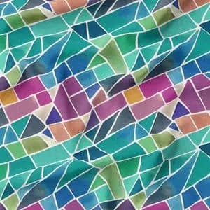 پارچه لباس پارچه الف مدل کرپ بوگاتی طرح آبرنگی کد 4011104