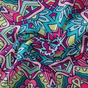 پارچه ملحفه مدل مخمل طرح سه بعدی هنری کد 5011359