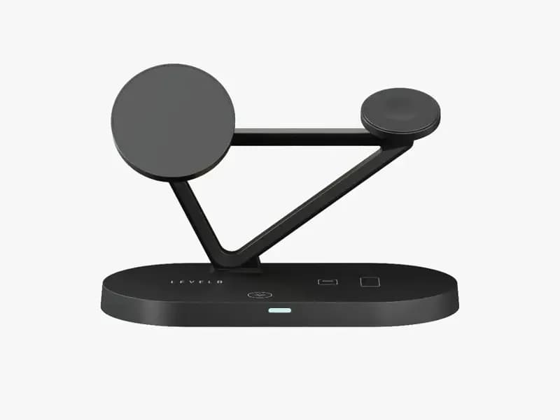 شارژر وایرلس مگنتی مولتی شارژ لِوللو Levelo Premio 5 In 1 Wireless Charging Pad LVL51WCPBK