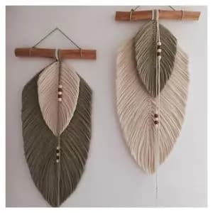 دیوارکوب دو عددی مکرومه بافی طرح ماهرو