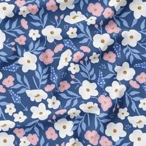 پارچه مخمل طرح گل و برگ کد 5012504