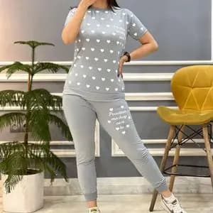 ست تیشرت و شلوار قلب کد 64333