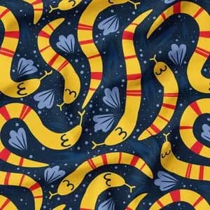 پارچه لباسی زنانه پارچه الف مدل کرپ بوگاتی طرح پوست ماری کد 4011195