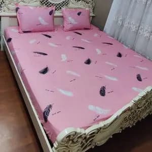 روتختی دونفره صورتی پر روکش تشک صورتی نیم ست روتختی دونفره صورتی پر