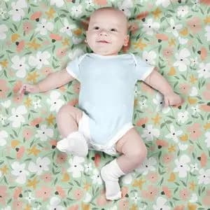 پارچه مخمل روبالشی طرح گل و برگ کد 5012514