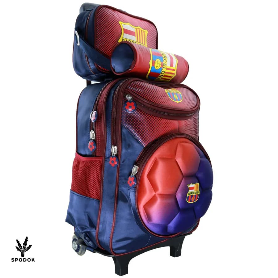 کیف مدرسه چرخ دار سه تکه 6001