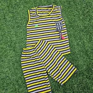 تاپ و شلوارک پسرانه نخی سایز 40 و 45 و 50 بسیار خنک و نرم و لطیف