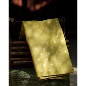 شال هندی لیسی طلاکوب لیسی نخی وال نقطه‌ای