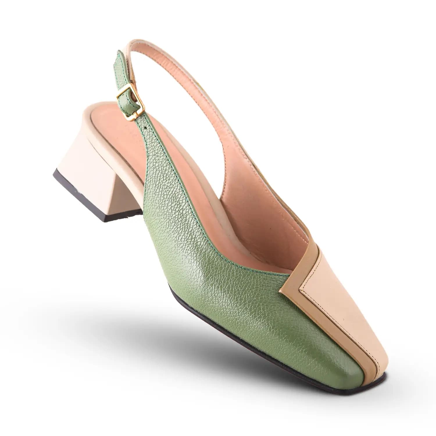 کفش پاشنه دار زنانه چرم یلسان مدل آنه مور کد 650-MC