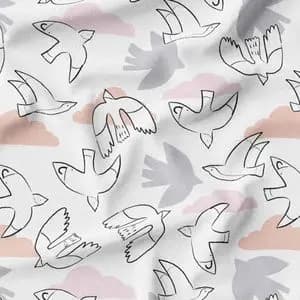 پارچه مخمل روبالشی طرح گل و برگ کد 5012558