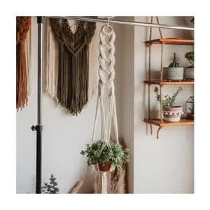 آویز گلدان مکرومه بافی مدل اسپیرال