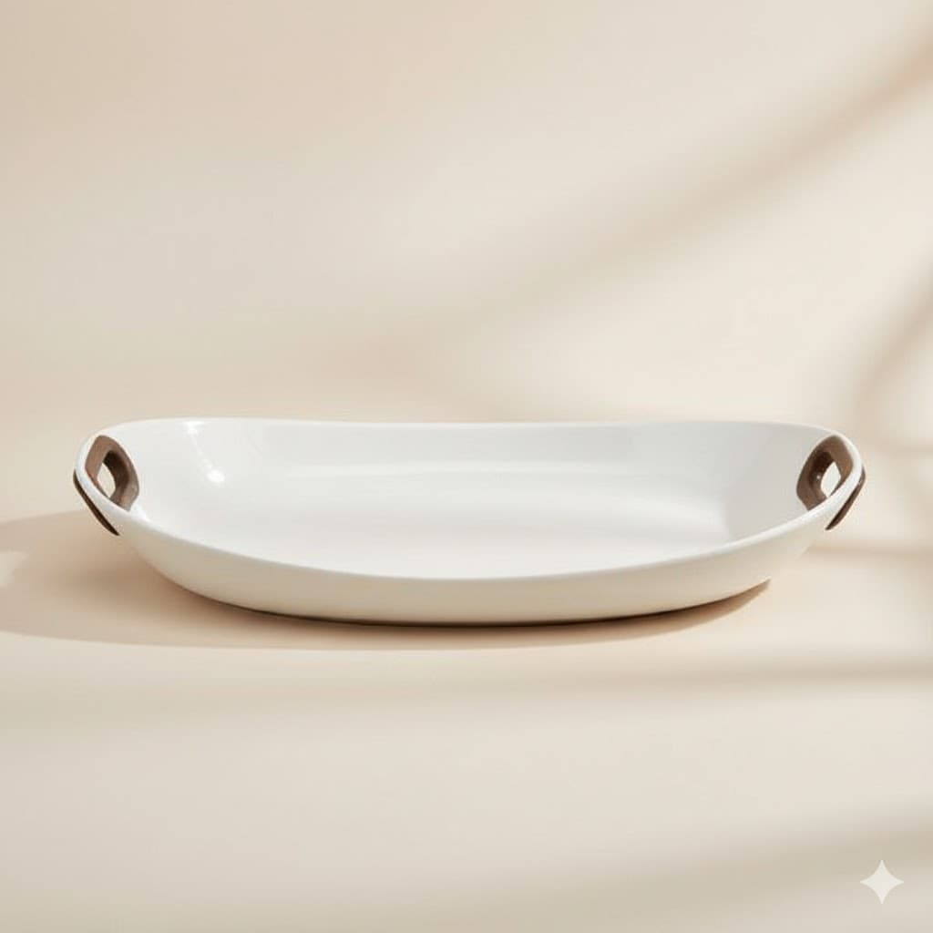 ظرف پخت و پز سرامیکی دسته سیلیکون یونیک کد 1096