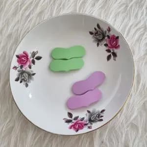 تق تقی دخترانه شمعی طرح قلب رنگی پک دو عددی