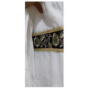 شال نخی سفید کار شده