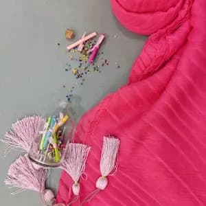 شال زنانه نخی پلیسه کد 406478