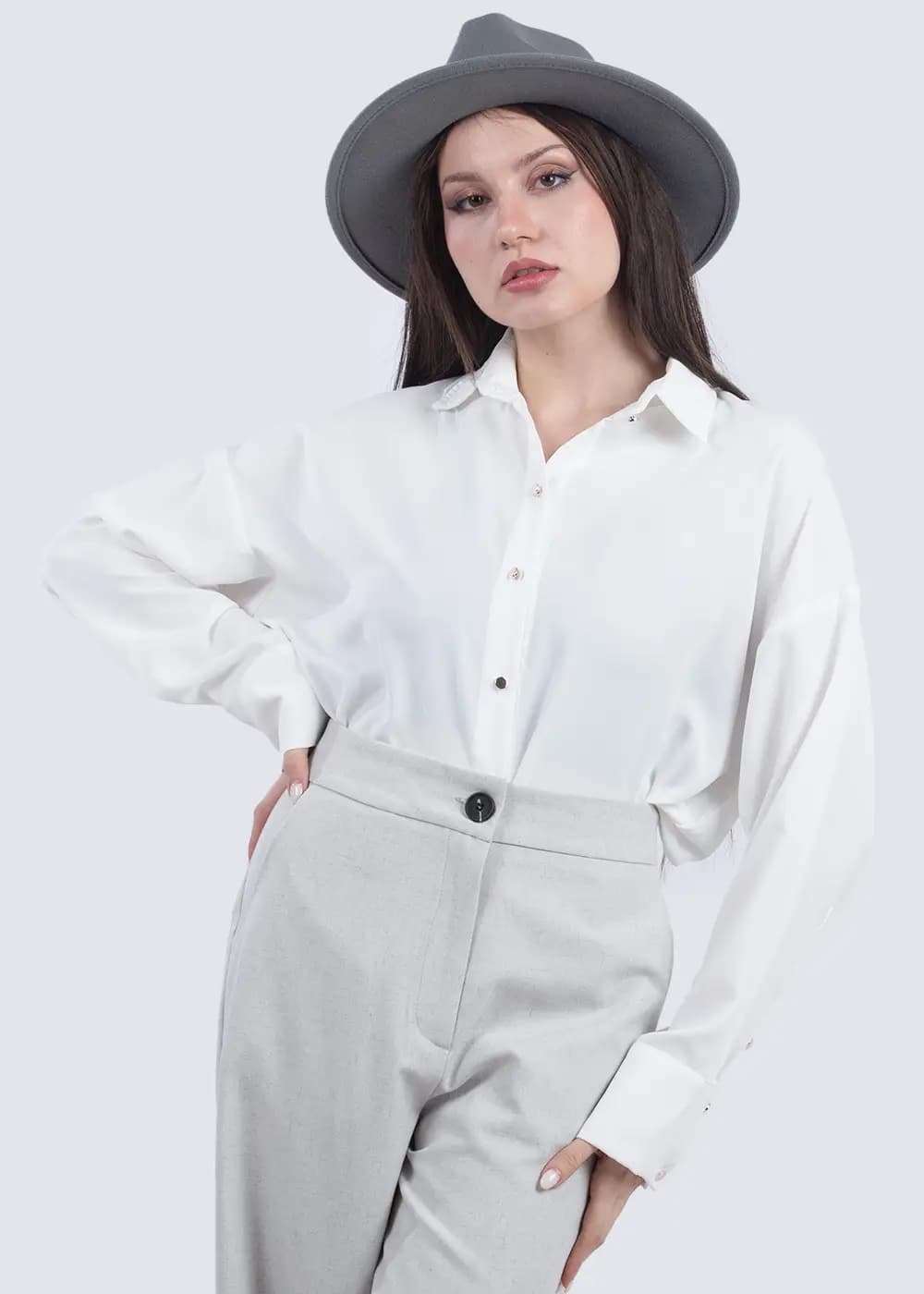 شومیز آستین بلند بیسیک