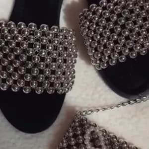 ستی کیف وصندل مجلسی مرواریدی بافی