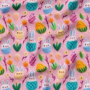 پارچه ملحفه ای مخمل پارچه باما طرح 5 بعدی خرگوش بامزه کد 5013520