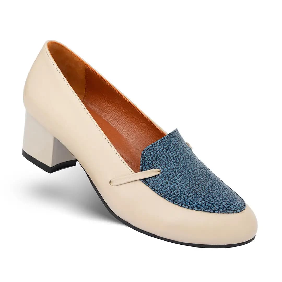 کفش پاشنه دار زنانه چرم یلسان مدل کلارا کد 601-SHT