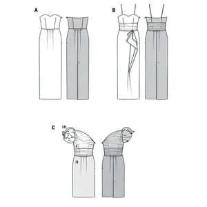 الگو خیاطی پیراهن مجلسی زنانه بوردا استایل کد 6939 سایز 32 تا 44 متد مولر