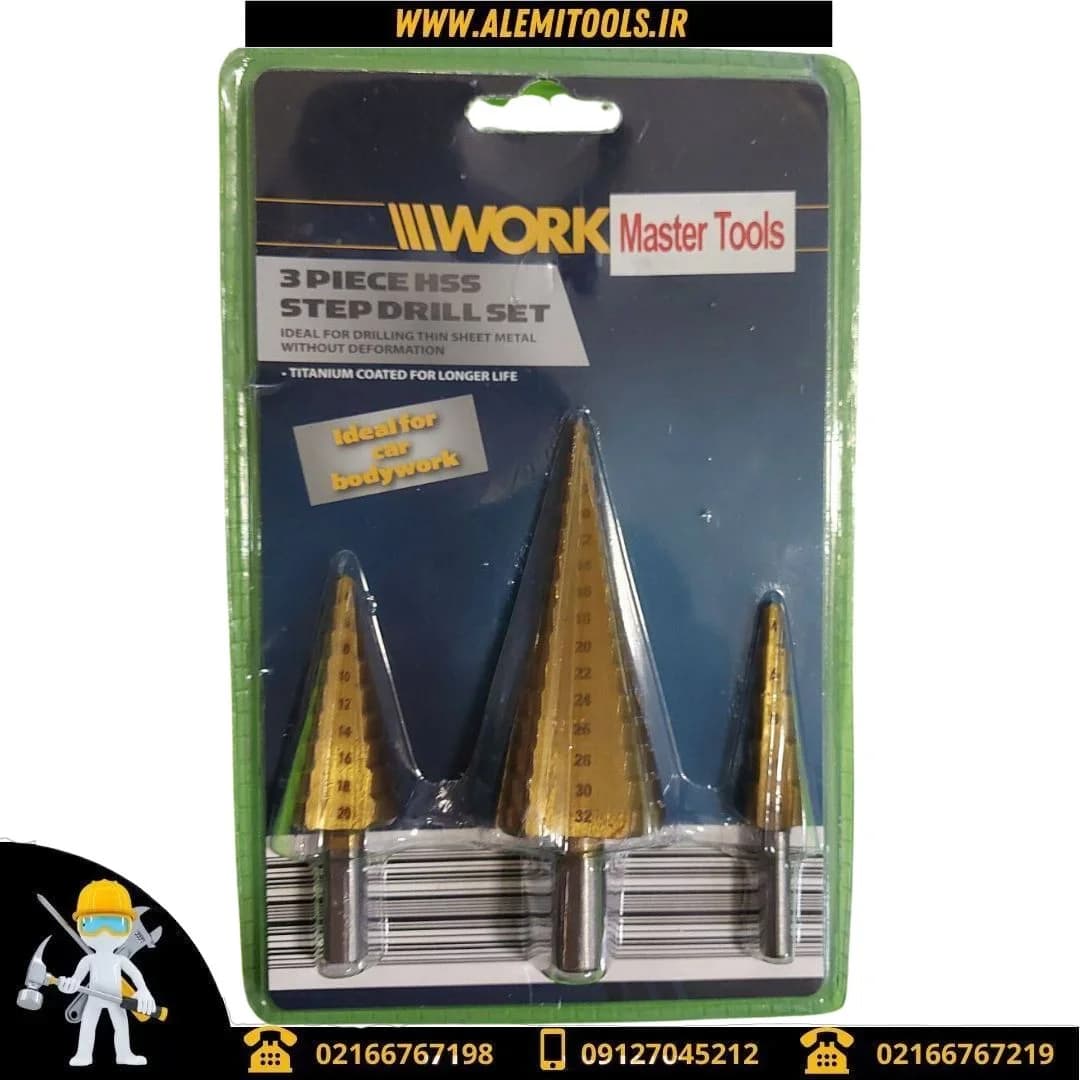 مته کاجی سه عددی برند ورک مستر تولز