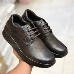 کفش چرم مردانه بندی اکوو سوخته