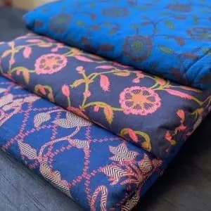 پارچه وال باتیک هندی آبی