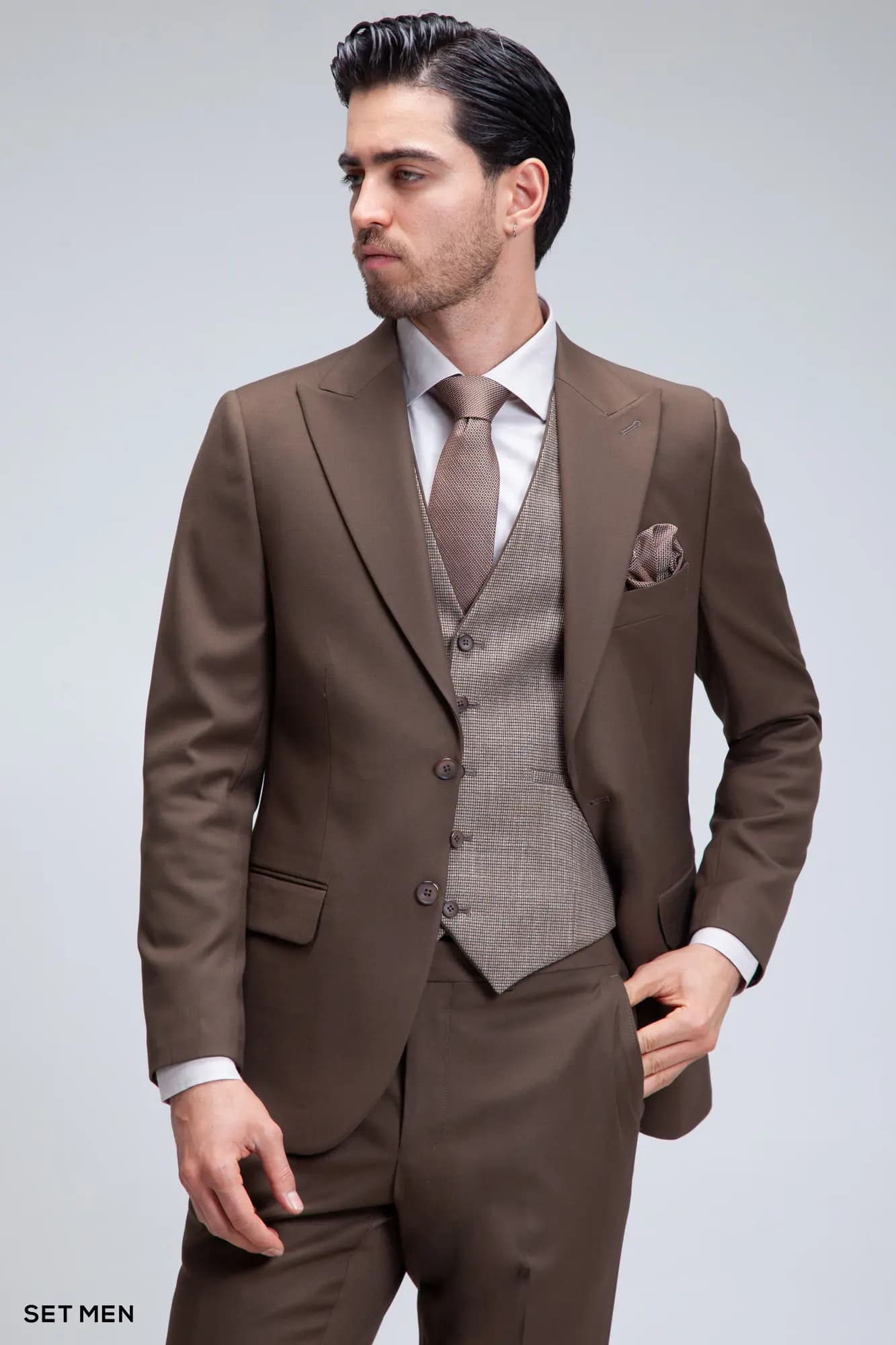 کت و شلوار مردانه سه تکه ژیله دورو