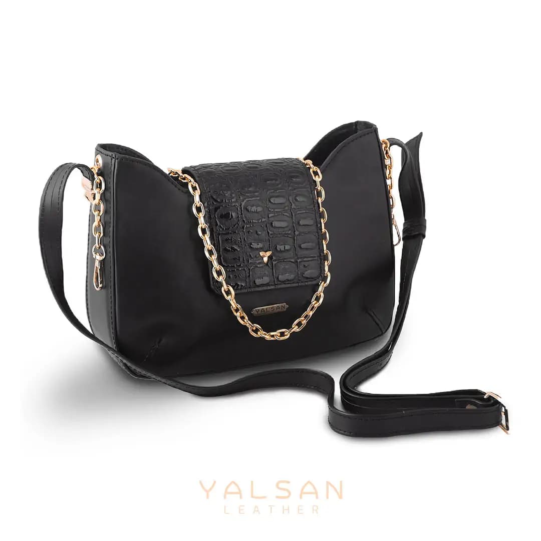 کیف دوشی و دستی زنانه چرم یلسان مدل راشا کد104-GAN