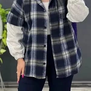 هودی پشمی کلاه دار جلو دکمه