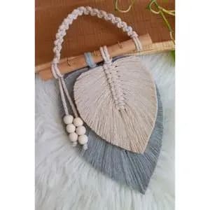 جاکلیدی دو برگ مکرومه دکوراتیو مدل آوان