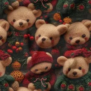 پارچه مخمل طرح سه بعدی تدی خسته کد 5013495