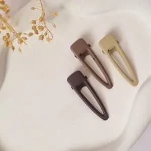 گیره مو فلزی زنانه مات سه تایی