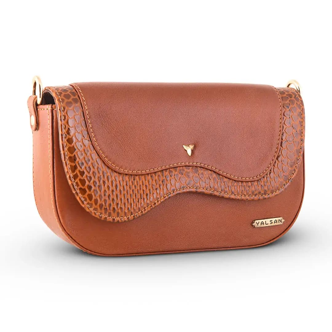 کیف دوشی زنانه چرم یلسان مدل هیوار کد 117-MRV