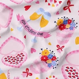 پارچه لباسی پارچه الف مدل کرپ بوگاتی طرح فانتزی کد 4011466