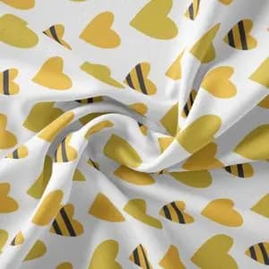 پارچه ملحفه مدل مخمل طرح قلبی کد 5011179