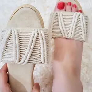 صندل ساحلی مکرومه بافی مدل موج