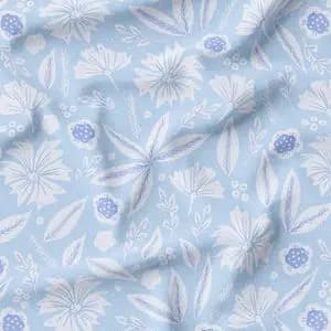 پارچه مخمل پورشه طرح گل و برگ کد 5012397