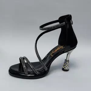 کفش مجلسی زنانه پاشنه نگینی الماسی YSL