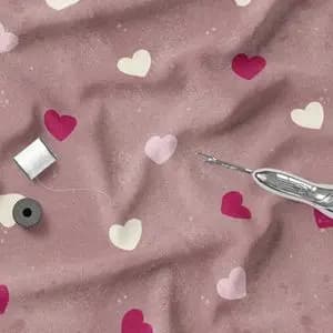 پارچه ملحفه مدل مخمل طرح قلبی کد 5011273