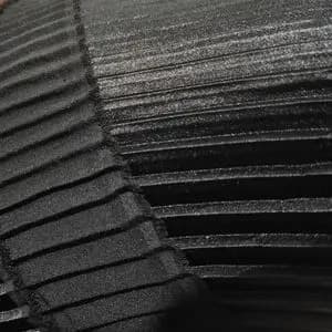 پارچه ساتن پلیسه ال ایکس مرلین مشکی