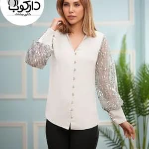 شومیز آستین گیپور v&r