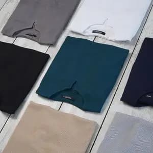 تیشرت آستین کوتاه یقه کوبایی مدل Asam ( در چند رنگبندی )