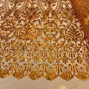 پارچه توری ابریشم و توری پولک دوزی 3